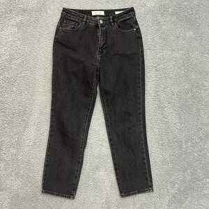 PacSun Mom Jean Womens 26 Black Excellent High‎ Rise Tapered 100% Cotton